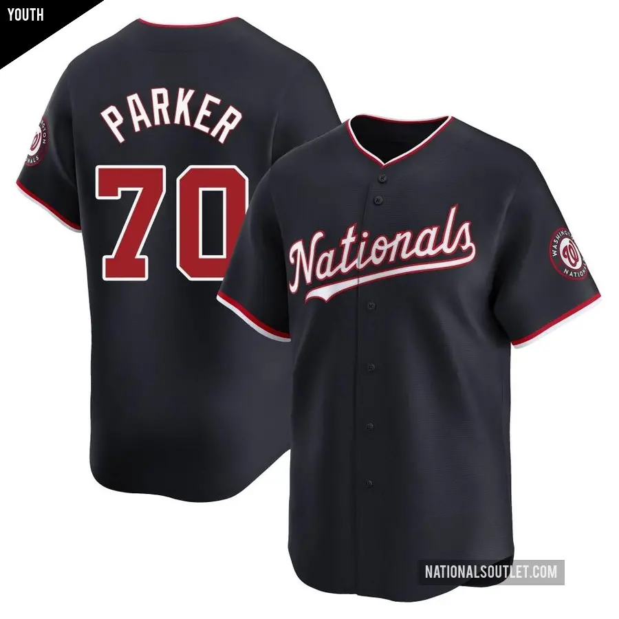 Youth Washington Nationals ＃70 Mitchell Parker Limited Navy Alternate Jersey